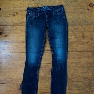 Express women’s dark with some fade skinny jean